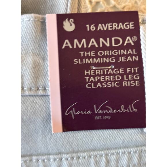 Gloria Vanderbilt Amanda Jeans SIze 16 NEW - Picture 8 of 9